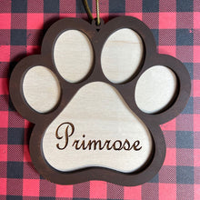 Load image into Gallery viewer, Paw Print Ornament (Personalized)