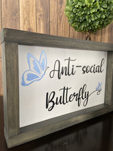 Load image into Gallery viewer, Anti-Social Butterfly table sign - Roma Street