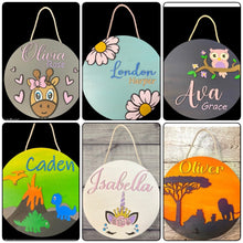 Load image into Gallery viewer, Owl on a branch Personalized Name Sign