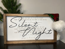 Load image into Gallery viewer, Silent Night lyrics farmhouse sign