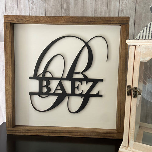 Personalized monogram name sign - Roma Street