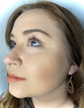 Load image into Gallery viewer, Teardrop earrings /wood and silver findings - Roma Street
