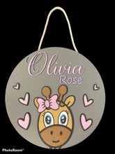 Load image into Gallery viewer, Giraffe Personalized Name Sign
