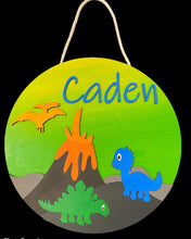 Load image into Gallery viewer, Dinosaurs Personalized Name Sign
