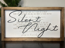 Load image into Gallery viewer, Silent Night lyrics farmhouse sign
